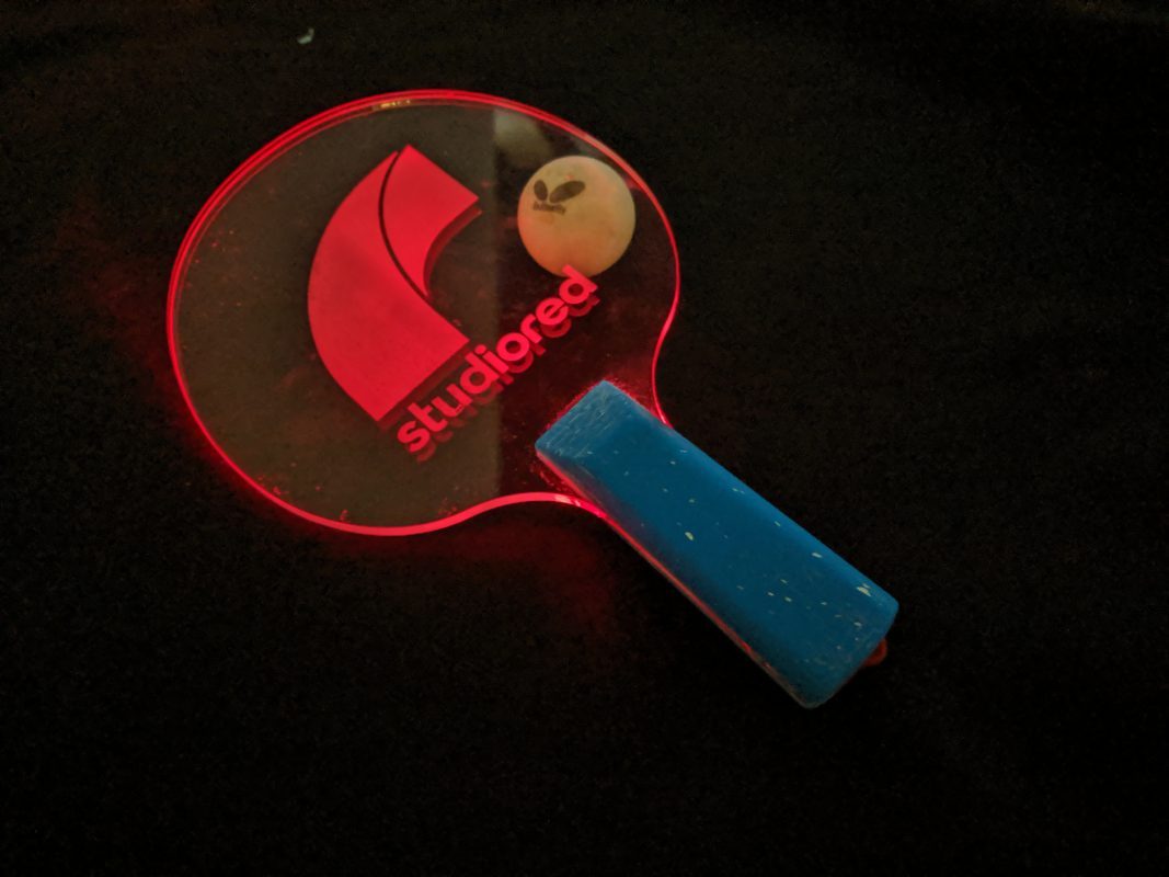 lighted pingpong paddle