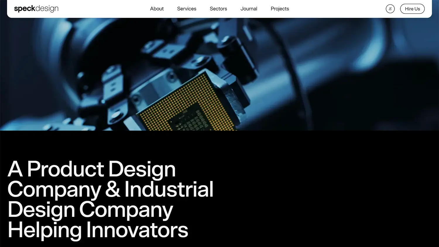Screenshot of the Speck Design website