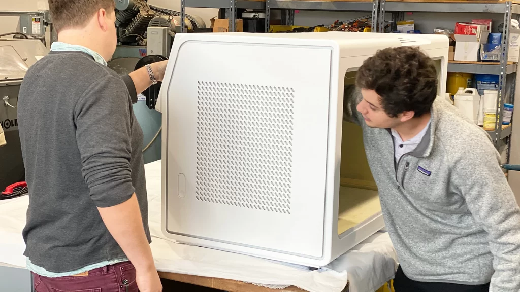  Image of a StudioRed team validating 10X Genomics before mass production. 